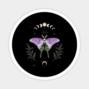 Genderqueer Luna Moth Celestial Cottagecore LGBT Pride Flag Magnet